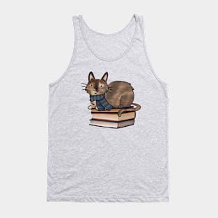 HP House Cat and Books Tank Top